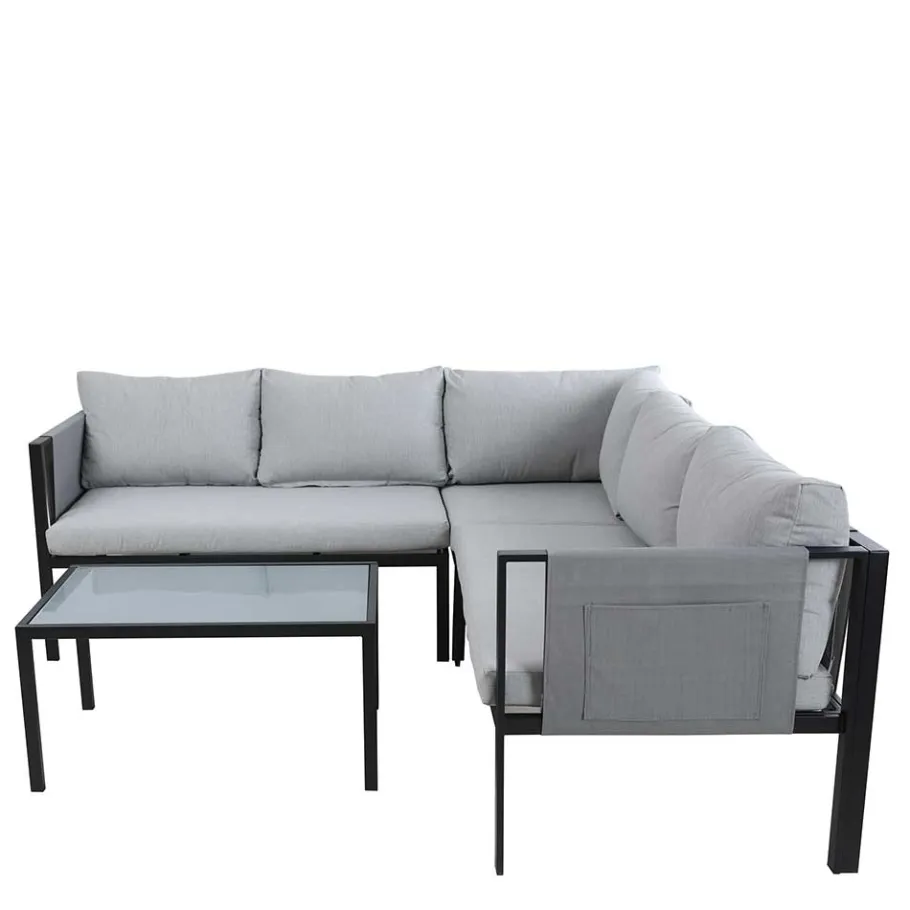 Online Wohnen Garten Lounge Set mit vier Sitzplätzen - Emeziano (zweiteilig)