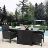 Sale Wohnen Garten Sitzgruppe aus grauem Polyrattan - Ambon (dreiteilig)
