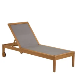 Discount Wohnen Gartenliege auf Rollen aus Eukalyptusholz - Promo