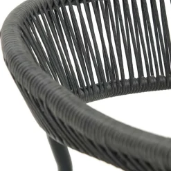 New Wohnen Gartenstuhl aus Geflecht und Stahl - Lavinaia (4er Set)