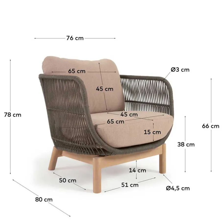 Outlet Wohnen Geflecht Loungesessel in Dunkelgrün - Casimiro (2er Set)