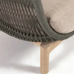 Outlet Wohnen Geflecht Loungesessel in Dunkelgrün - Casimiro (2er Set)