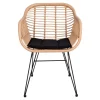 New Wohnen Geflecht Stühle in Beige Rattan - Ambo (2er Set)