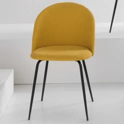 Sale Wohnen Gelbe Polsterstühle im Retrostil - Crimera (2er Set)