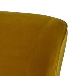 Clearance Wohnen Gelbes Samt Sofa Mid Century Ramia mit Holzbeinen in Schwarz