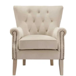 Clearance Wohnen Gemütlicher Polstersessel in Beige - Halolas