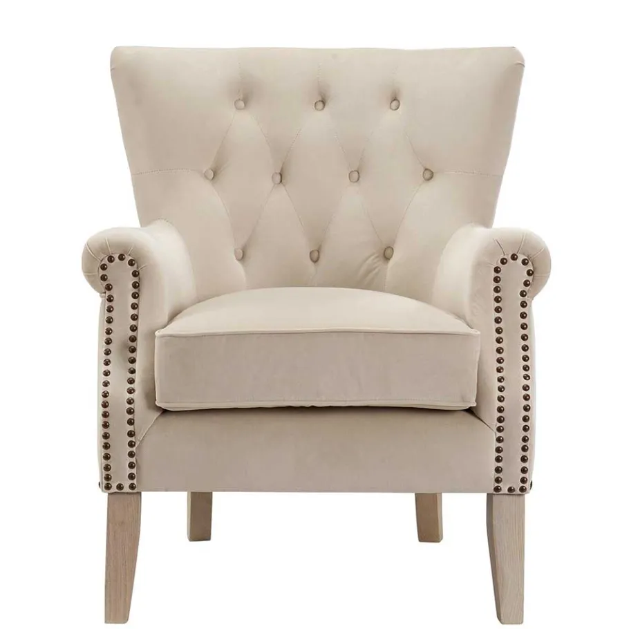 Clearance Wohnen Gemütlicher Polstersessel in Beige - Halolas