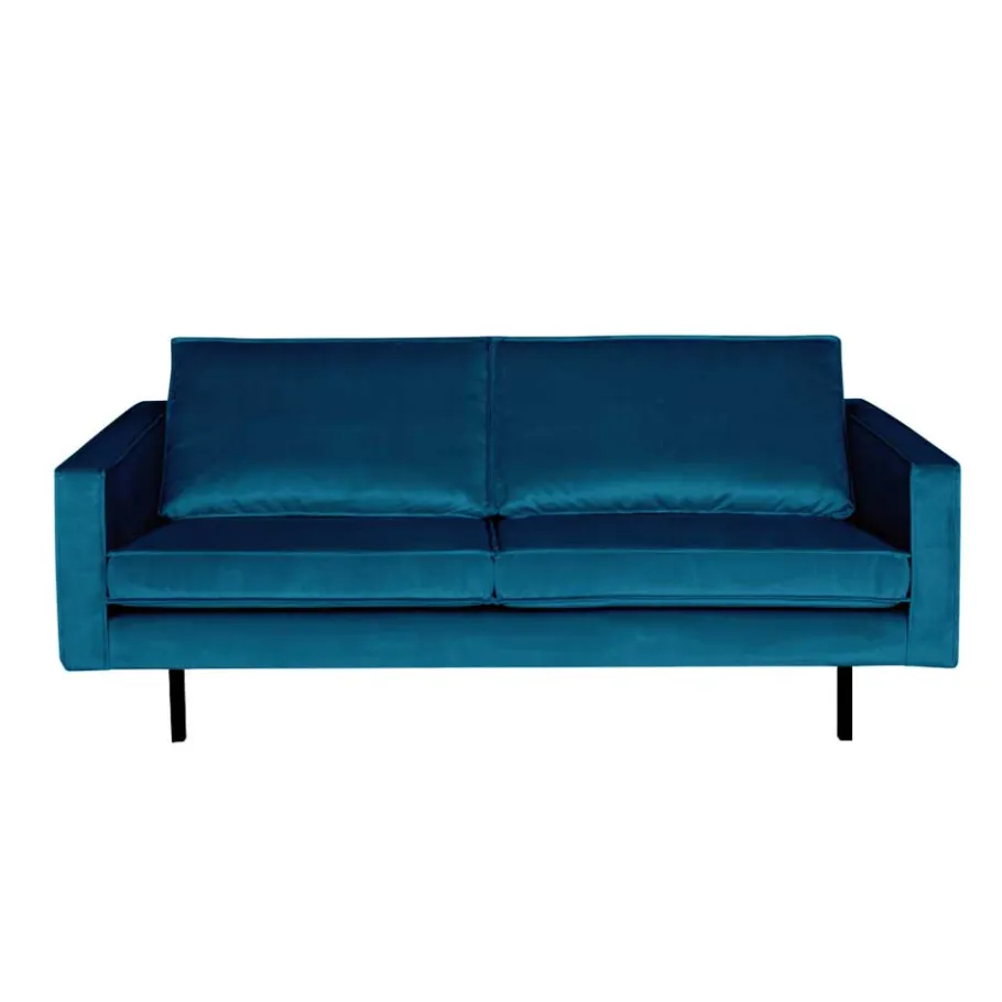 Hot Wohnen Gemütliches Sofa 2-Sitzer mit Samt Cumagon in Blau
