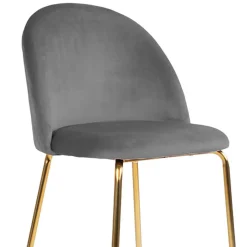 Sale Wohnen Gepolsterter Barhocker mit Lehne in Grau - Lennlo (2er Set)