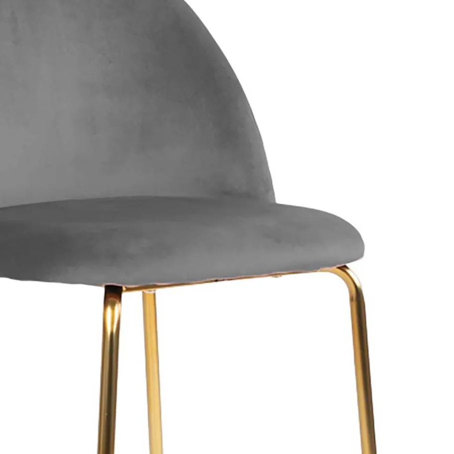 Sale Wohnen Gepolsterter Barhocker mit Lehne in Grau - Lennlo (2er Set)