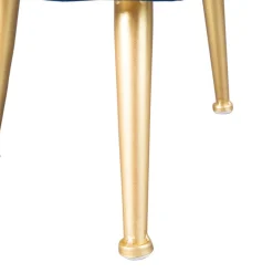 New Wohnen Gepolsterter Hocker in Blau & Gold - Chasmarin