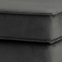 Clearance Wohnen Gepolsterter Hocker mit Samt Anthrazit - Ertrego