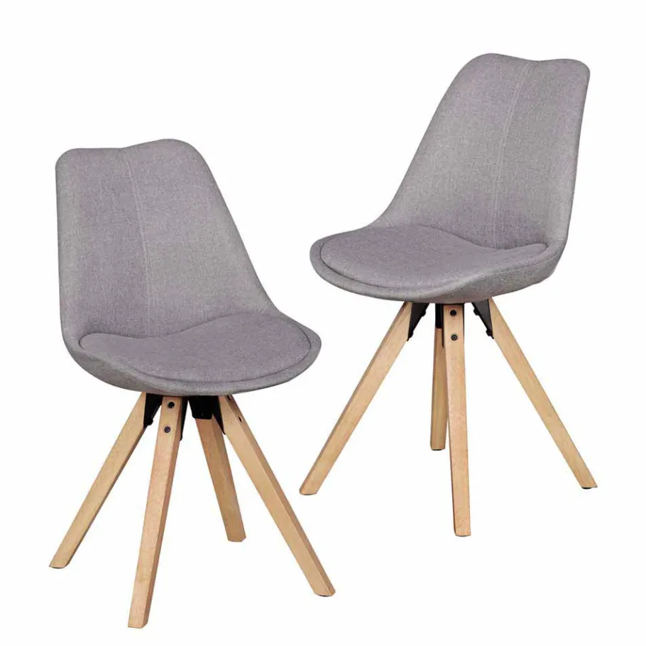 New Wohnen Gepolsterter Schalenstuhl Charisse mit Stoffbezug (2er Set)