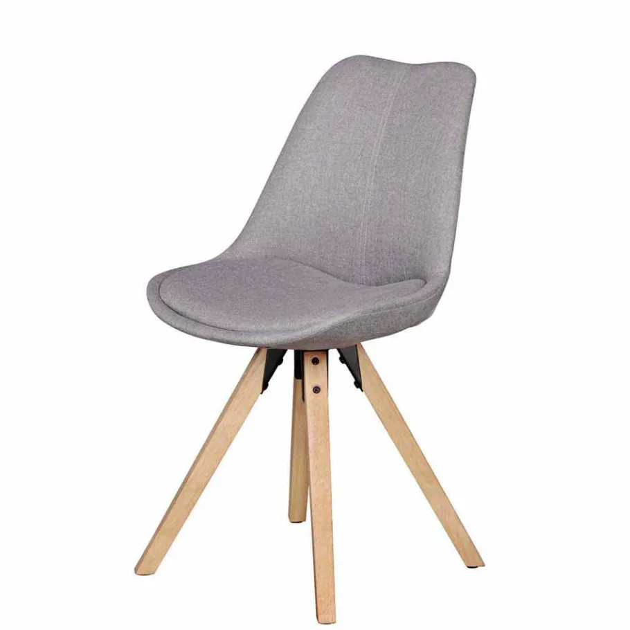 New Wohnen Gepolsterter Schalenstuhl Charisse mit Stoffbezug (2er Set)