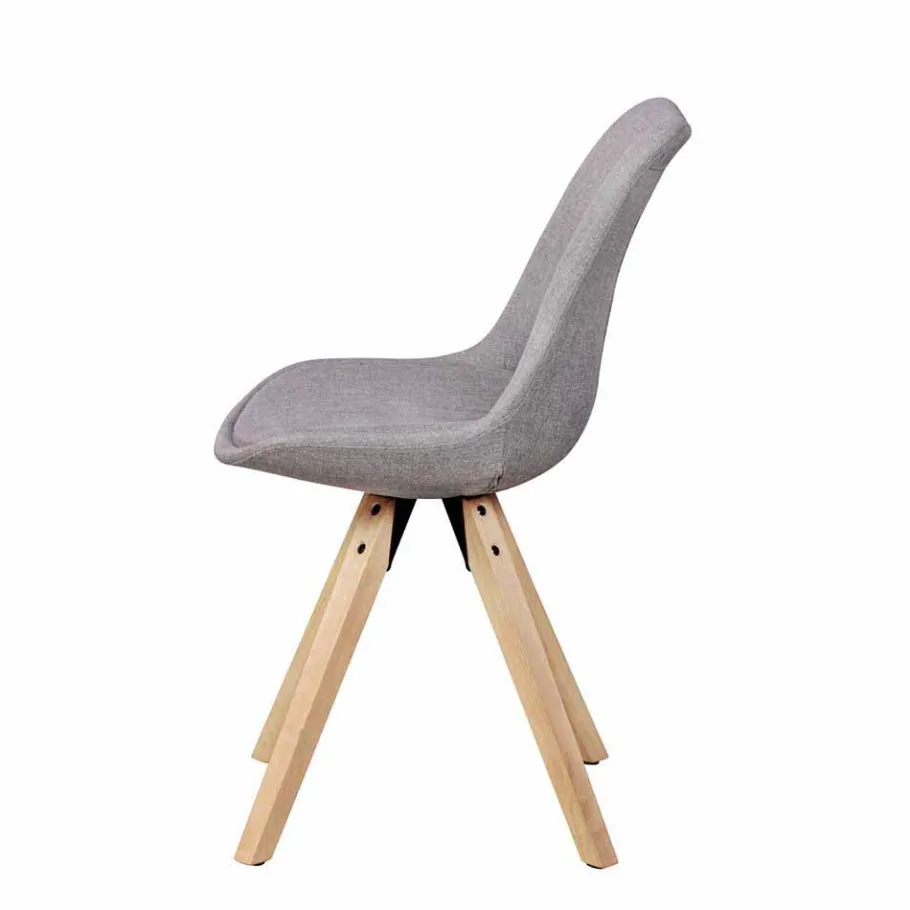 New Wohnen Gepolsterter Schalenstuhl Charisse mit Stoffbezug (2er Set)