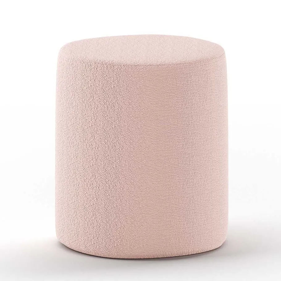 Best Wohnen Gepolstertes Bett mit Boucle Bezug in Rosa - Skylab