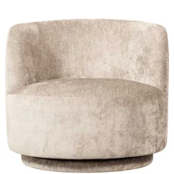 Sale Wohnen Gerundeter Chenille Wohnzimmersessel in Beige - Paryra