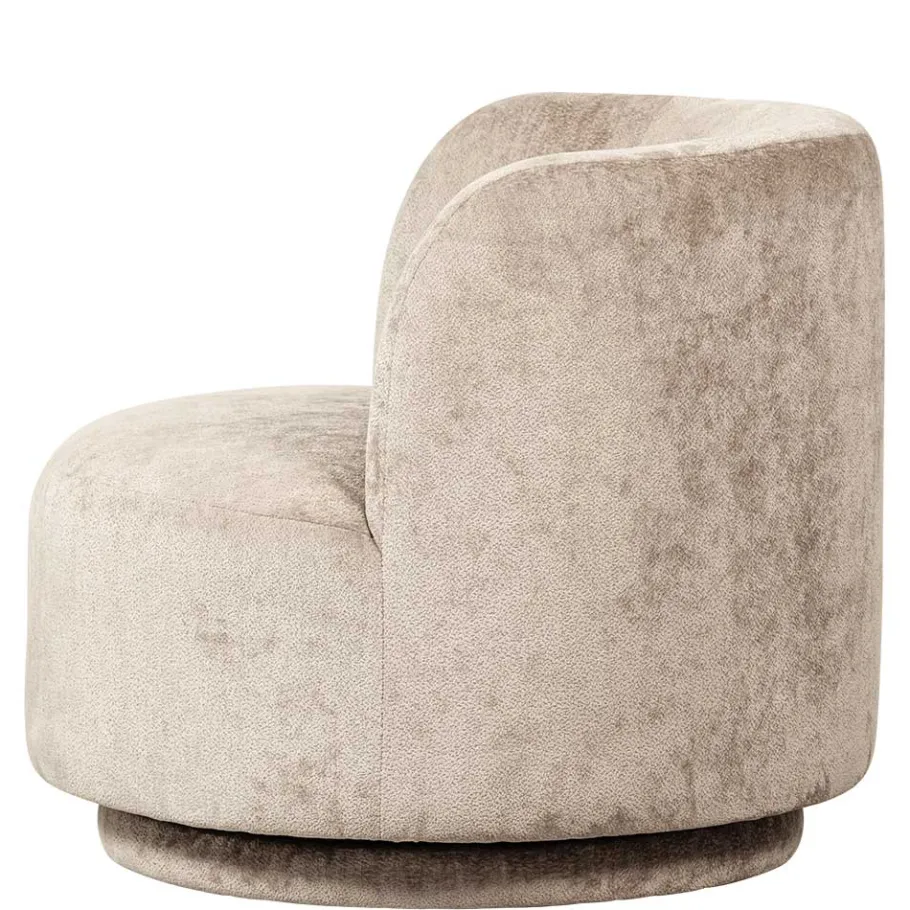 Sale Wohnen Gerundeter Chenille Wohnzimmersessel in Beige - Paryra