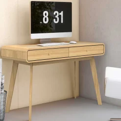 Discount Wohnen Gerundeter Schreibtisch mit zwei Schubladen - Babeny