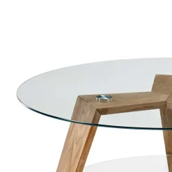 Discount Wohnen Glas Couchtisch mit Zusatzablage - Lasalinas