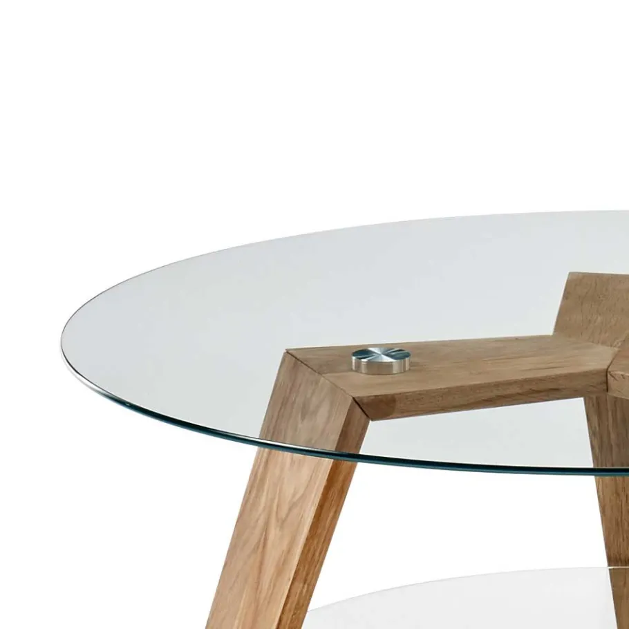 Discount Wohnen Glas Couchtisch mit Zusatzablage - Lasalinas
