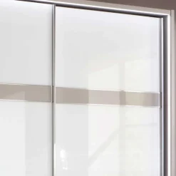 Outlet Wohnen Glas Schwebetüren Schrank in Weiß & Grau - Pruducia