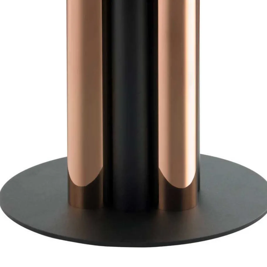 Clearance Wohnen Glas-Beistelltisch in Schwarz mit Rosegold - Charisse