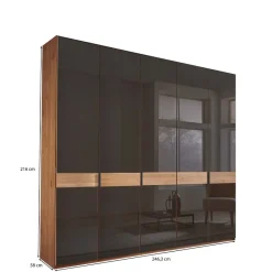Clearance Wohnen Glasfront-Kleiderschrank mit fünf Türen - Hung