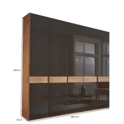 Clearance Wohnen Glasfront-Kleiderschrank mit fünf Türen - Hung