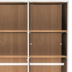 Clearance Wohnen Glasfront-Schlafzimmerschrank in Dunkelbraun - Hung