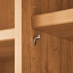 Clearance Wohnen Glasfront-Schlafzimmerschrank in Dunkelbraun - Hung