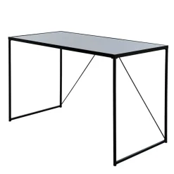Best Wohnen Glasschreibtisch aus Schwarzglas - Pathos