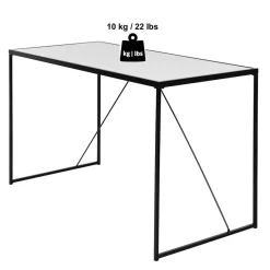 Best Wohnen Glasschreibtisch aus Schwarzglas - Pathos