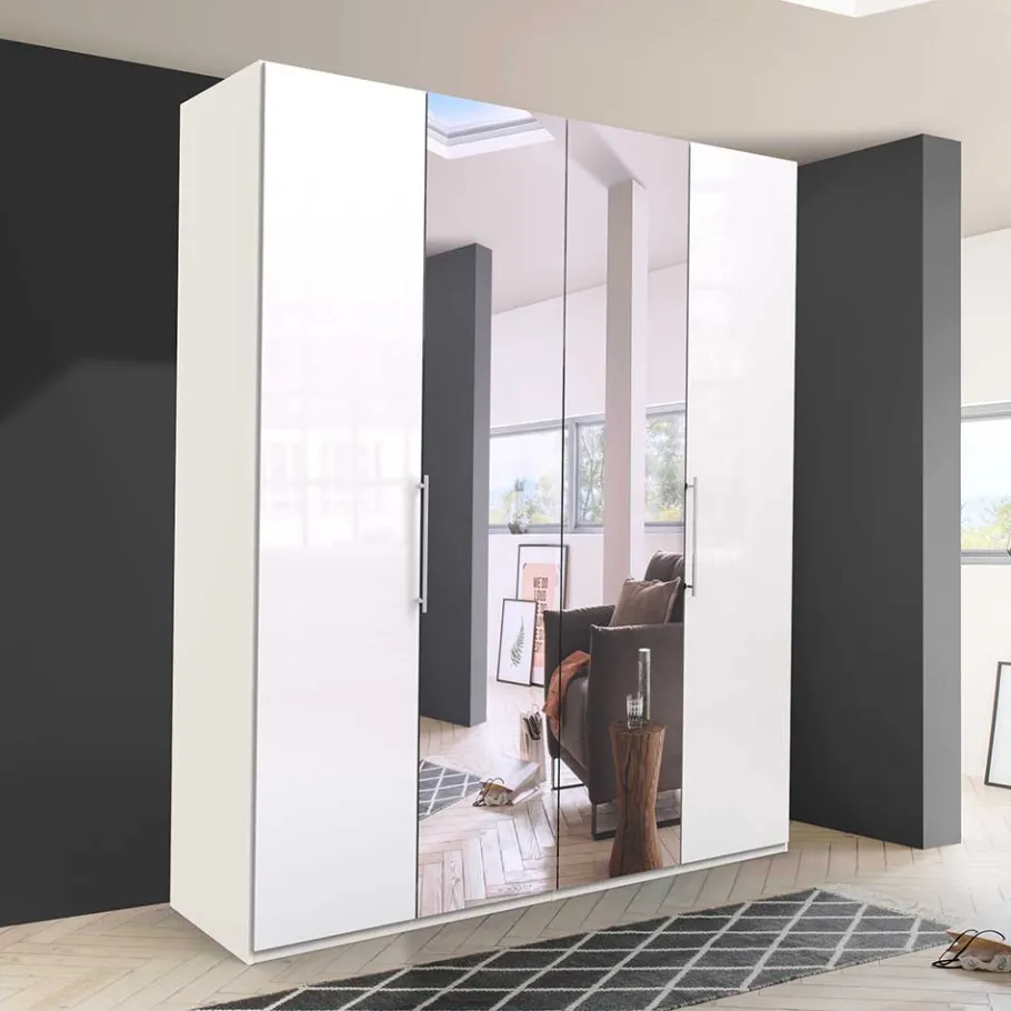 Discount Wohnen Gleittüren Schlafzimmerschrank mit Spiegel - Dolienca