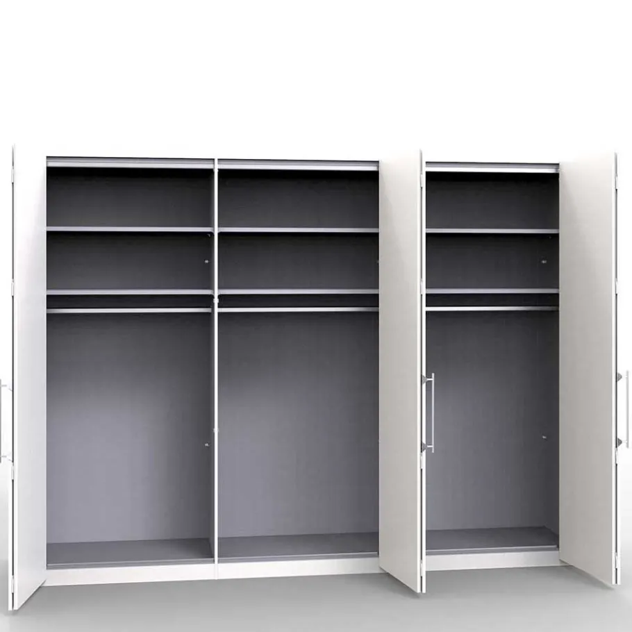 Clearance Wohnen Gleittüren-Schrank mit Glasfront in Weiß - Bosays
