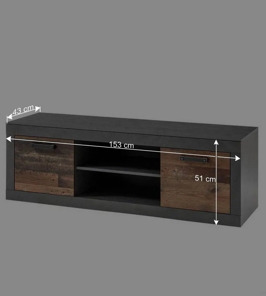 Discount Wohnen Günstige TV Wohnwand Möbel Set - Timuras (dreiteilig)