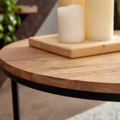 Best Wohnen Günstiger Couchtisch aus Akazie Massivholz - Tsinaton
