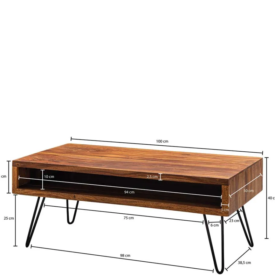 Clearance Wohnen Günstiger Designer Couchtisch mit Ablagefach - Nicono