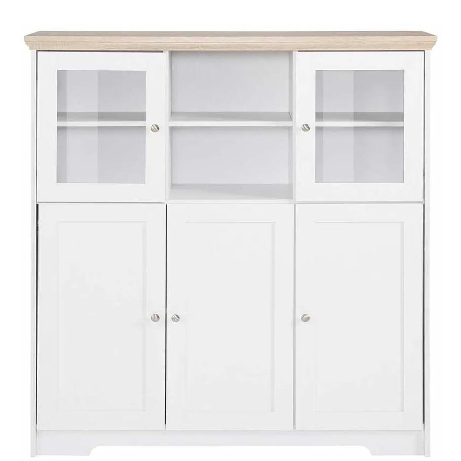 Discount Wohnen Günstiges Landhaus Highboard 125x125x35 - Akedra
