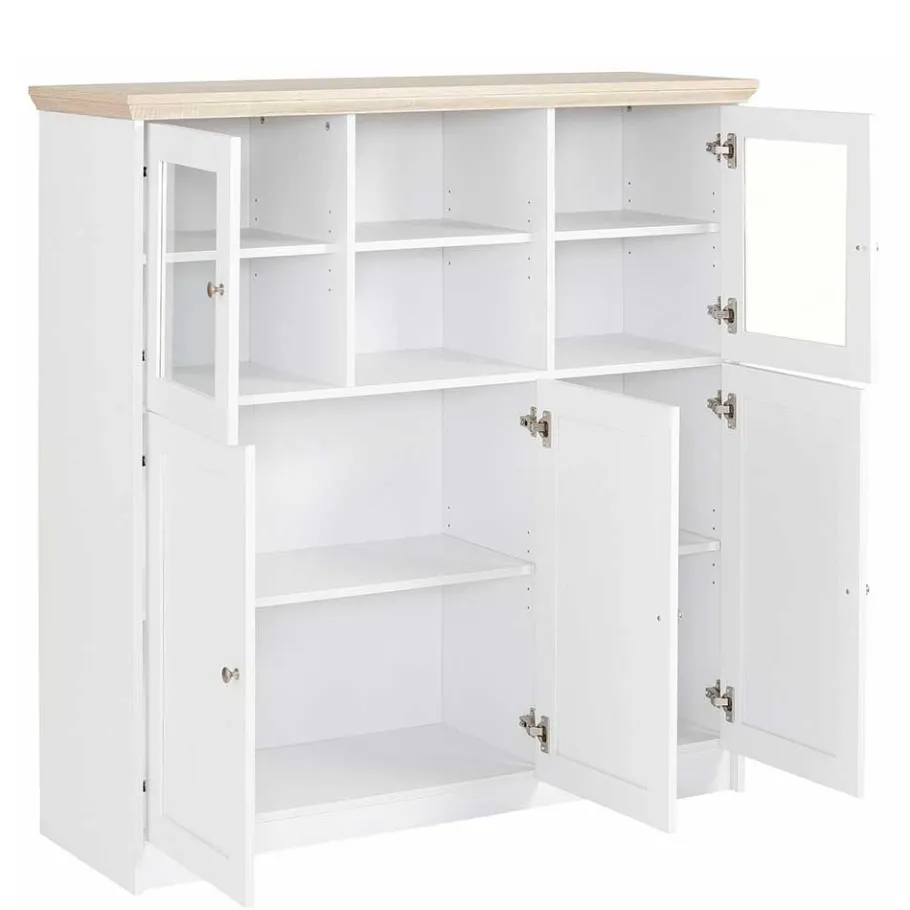 Discount Wohnen Günstiges Landhaus Highboard 125x125x35 - Akedra