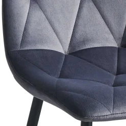 Sale Wohnen Graue Esszimmerstühle aus Samt - Epos (4er Set)