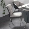 Online Wohnen Graue Esszimmerstühle Casalin mit Edelstahl Gestell (2er Set)