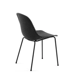 Outlet Wohnen Graue Küchenstühle mit Schalensitz - Dresconio (4er Set)