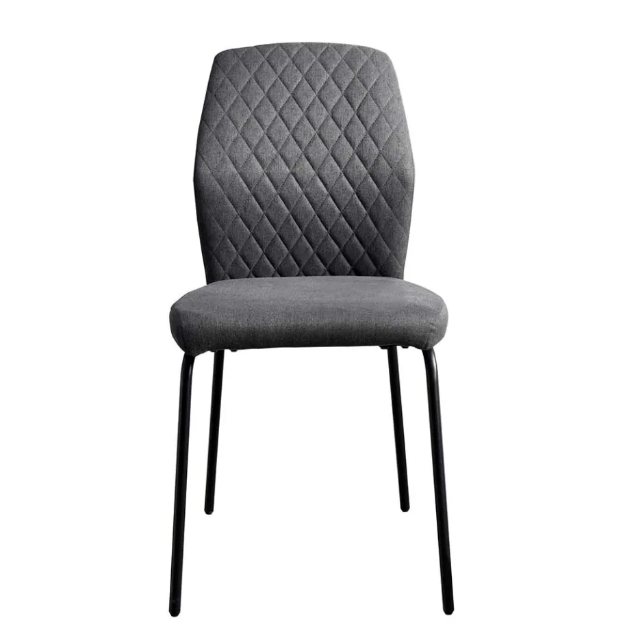 Outlet Wohnen Graue Stoffstühle modern - Lenox (4er Set)