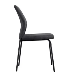 Outlet Wohnen Graue Stoffstühle modern - Lenox (4er Set)