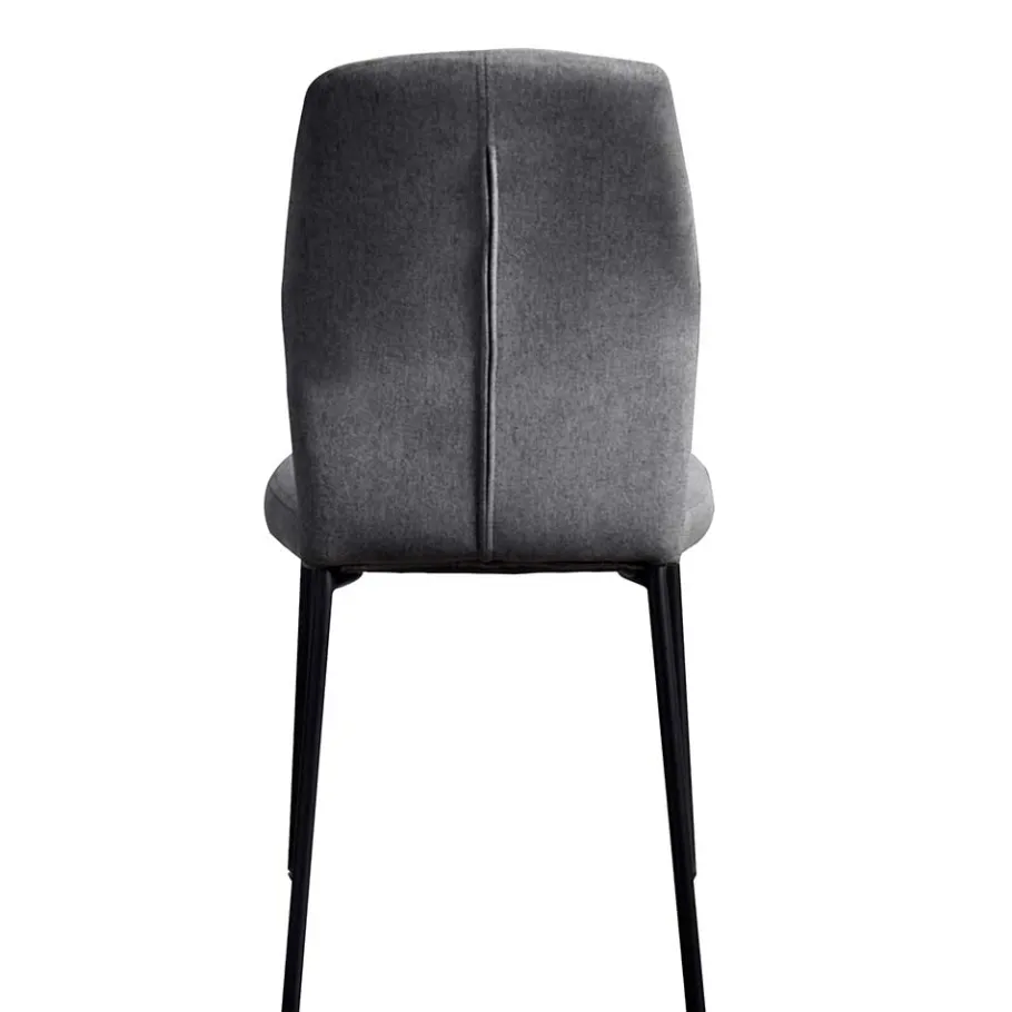 Outlet Wohnen Graue Stoffstühle modern - Lenox (4er Set)