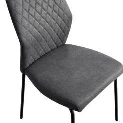 Outlet Wohnen Graue Stoffstühle modern - Lenox (4er Set)