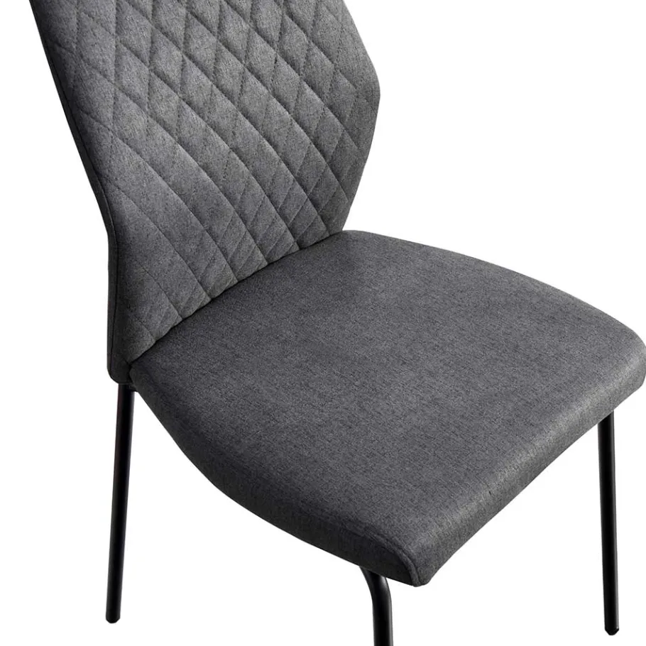 Outlet Wohnen Graue Stoffstühle modern - Lenox (4er Set)