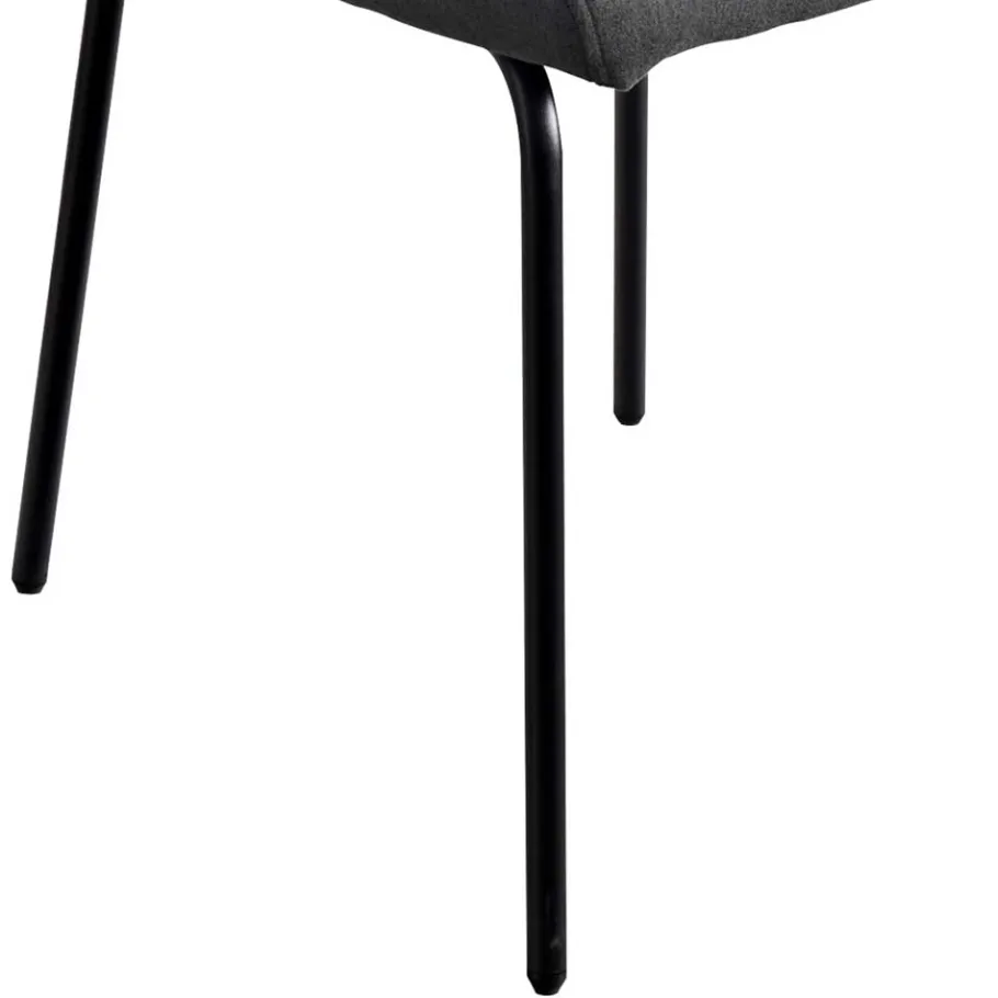 Outlet Wohnen Graue Stoffstühle modern - Lenox (4er Set)