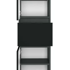Outlet Wohnen Grauer Bad Hochschrank zum Stellen oder Hängen - Noricas